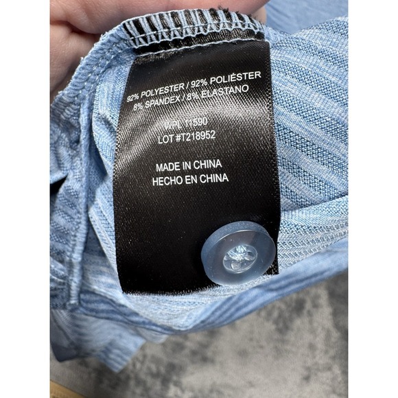 (Lot of 2) 32 Degrees Cool Polo Shirt‎ Men L Blue &Maroon Striped Preppy - Picture 7 of 11